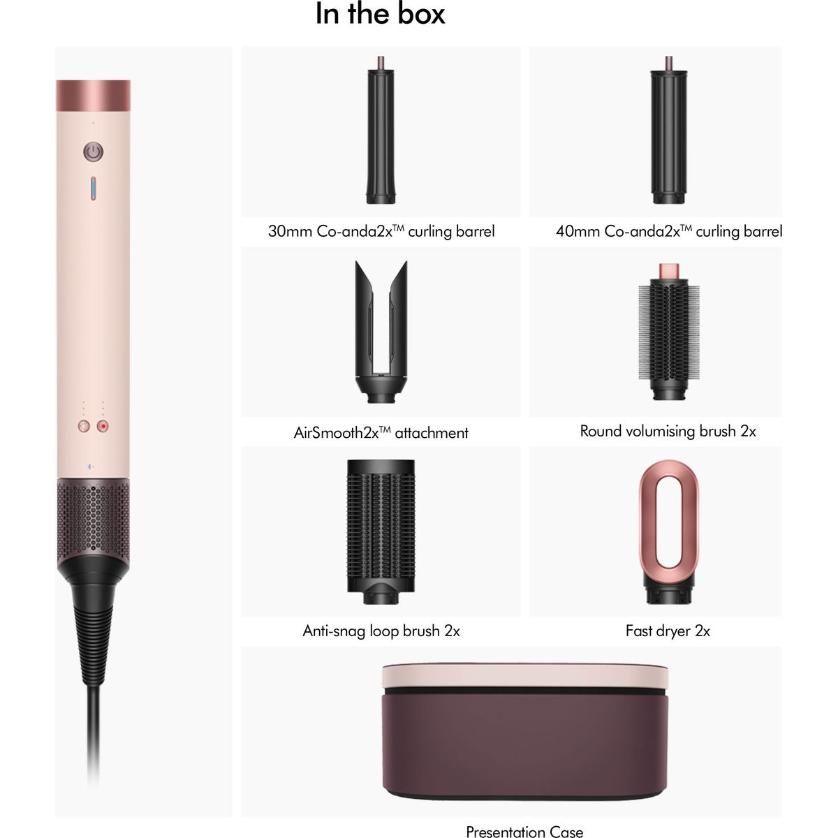 Dyson Airwrap Co-anda2x - what's in the box