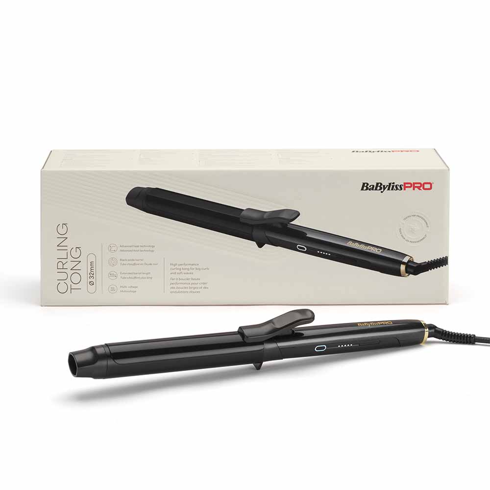 BaBylissPRO Black Oxide Curling Tong 32mm