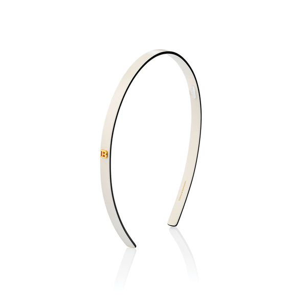 Balmain Hair Acetate Headband White/Black Small