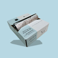 Hair Collective Long Wide Matt Embossed Silver Foil (Pre-Cut 300 Sheets - 6 x 14")