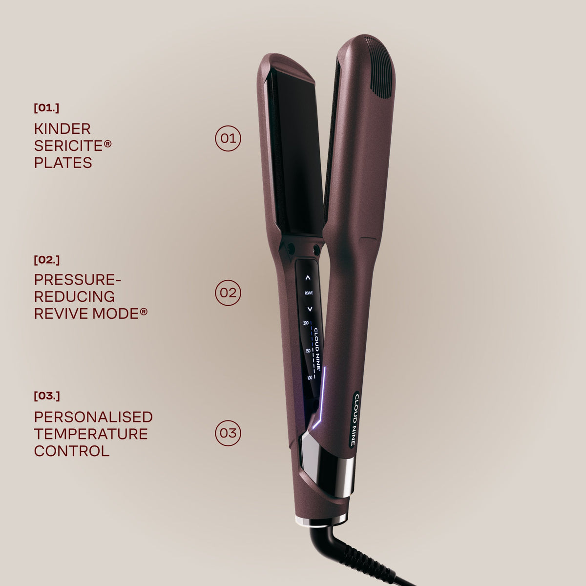 Cloud Nine The Dark Burgundy Wide Iron Giftset