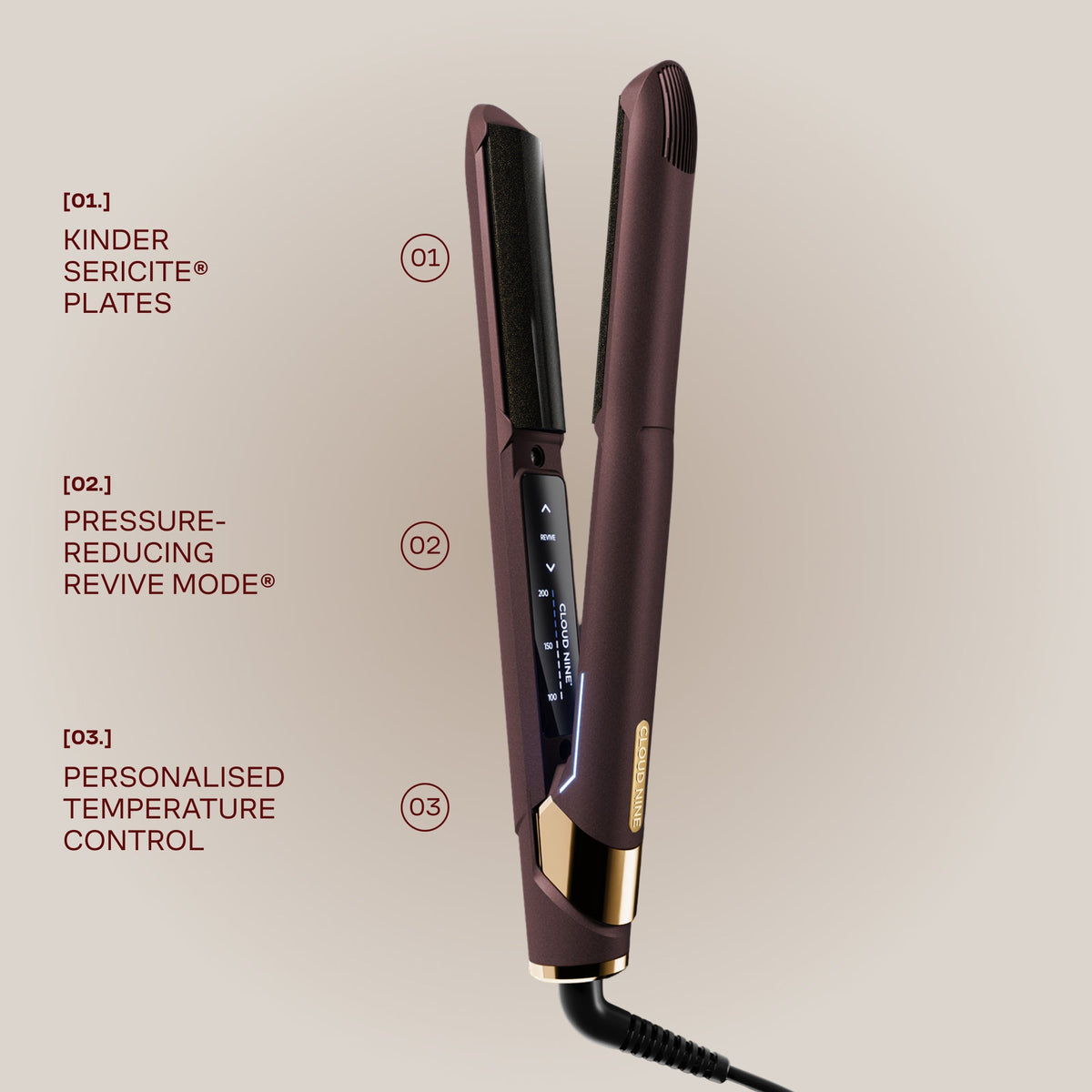 Cloud Nine The Dark Burgundy Contouring Original Iron